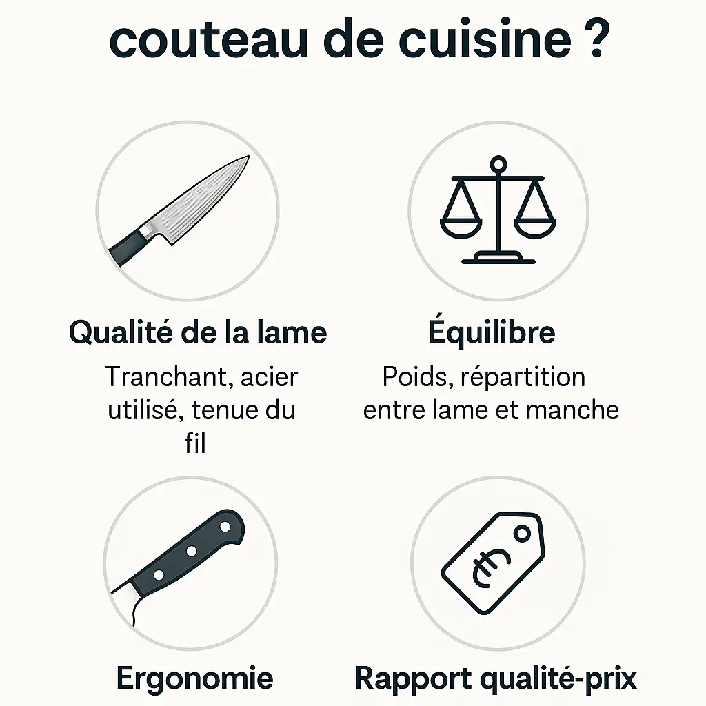 Top 5 des meilleurs couteaux de cuisine 2026 Critères
