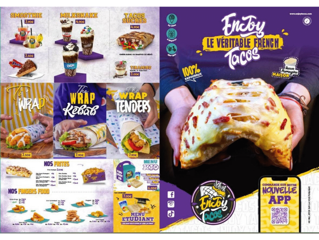 menu carte enjoy tacos 