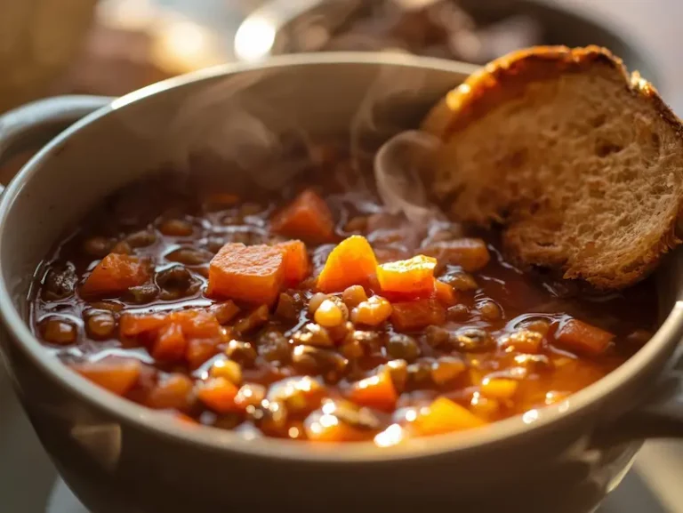 Bol de soupe de lentilles maison avec lentilles corail et carottes, soupe chaude et réconfortante
