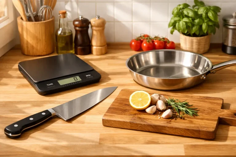 Sélection de matériel de cuisine indispensable pour des placards bien équipés. liste de matériel de cuisine