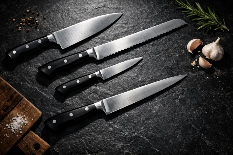 Sélection de couteaux professionnels éclatants, promesse d'une cuisine précise et durable. Set Couteau de Cuisine Professionnel