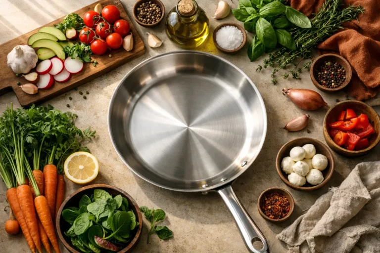 Poêle saine, guide d'achat et conseils pour une cuisine sans risque. Ambiance chaleureuse et professionnelle. meilleure poele pour la santé .