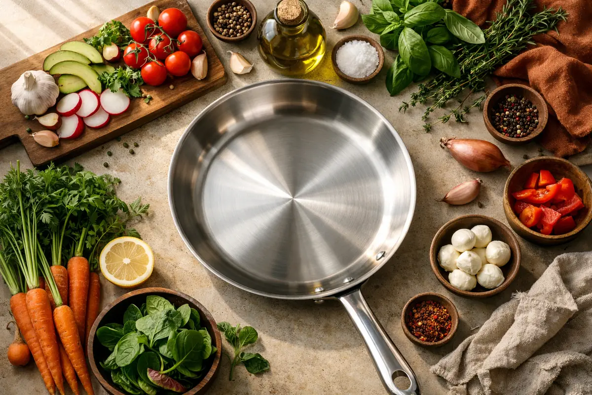 Poêle saine, guide d'achat et conseils pour une cuisine sans risque. Ambiance chaleureuse et professionnelle. meilleure poele pour la santé .