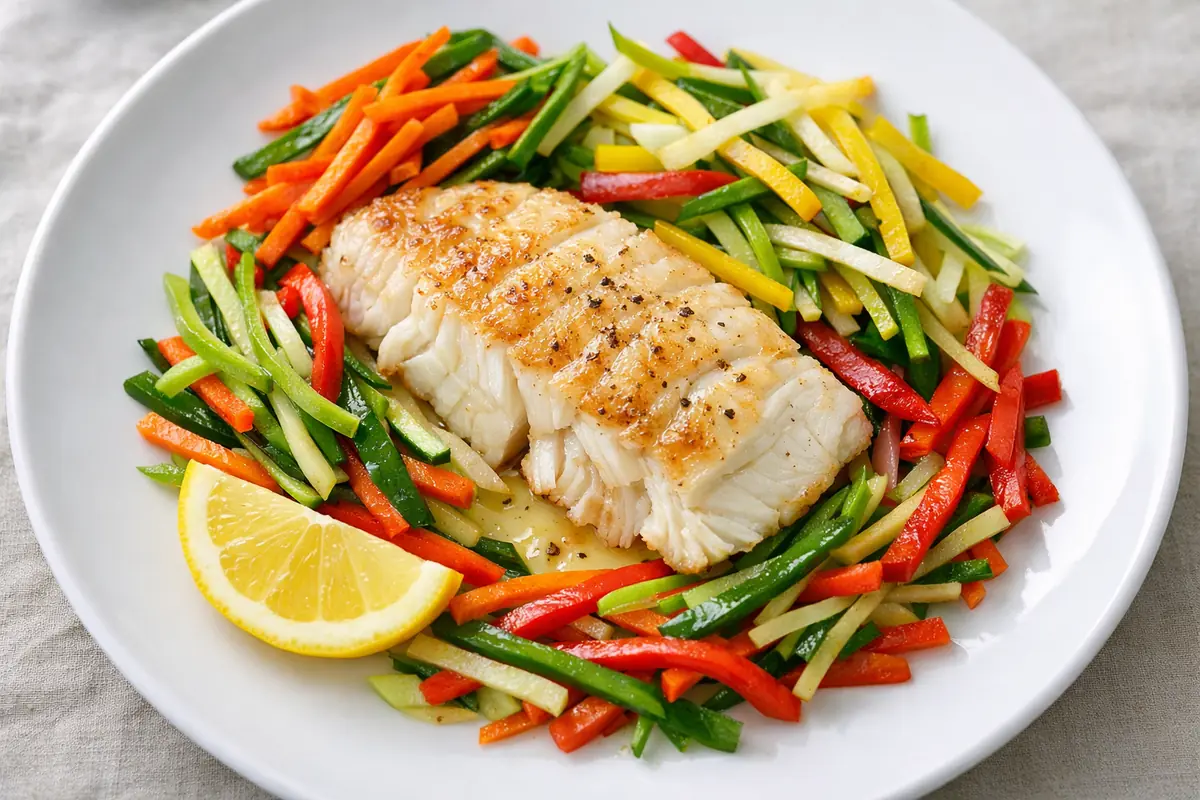 recette-filet-julienne-parfaite.jpg Filet de julienne cuisiné à la perfection, recette facile et rapide, ambiance culinaire appétissante.