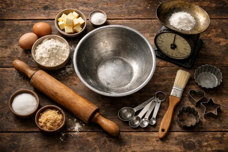 Fournitures de pâtisserie pour particuliers — Photo d'un assortiment de fournitures de pâtisserie de qualité, évoquant la durabilité et le plaisir de pâtisser à la maison.